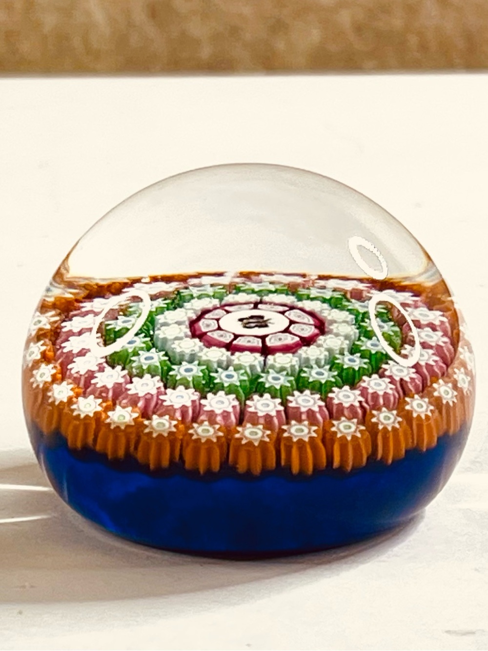VTG Perthshire Millefiori Paperweight Butterfly Made in Scotland w/ Original Box